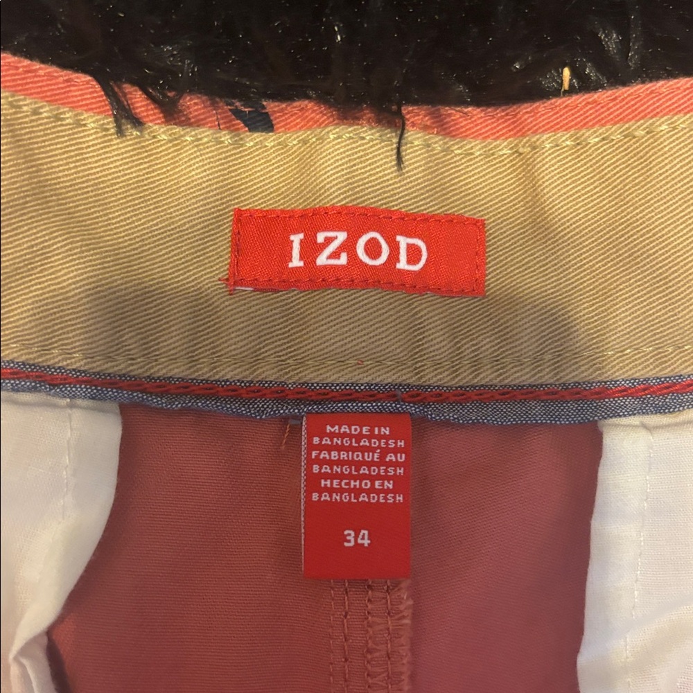 Izod Coral Lobster Shorts Size 34 - Picture 3 of 4